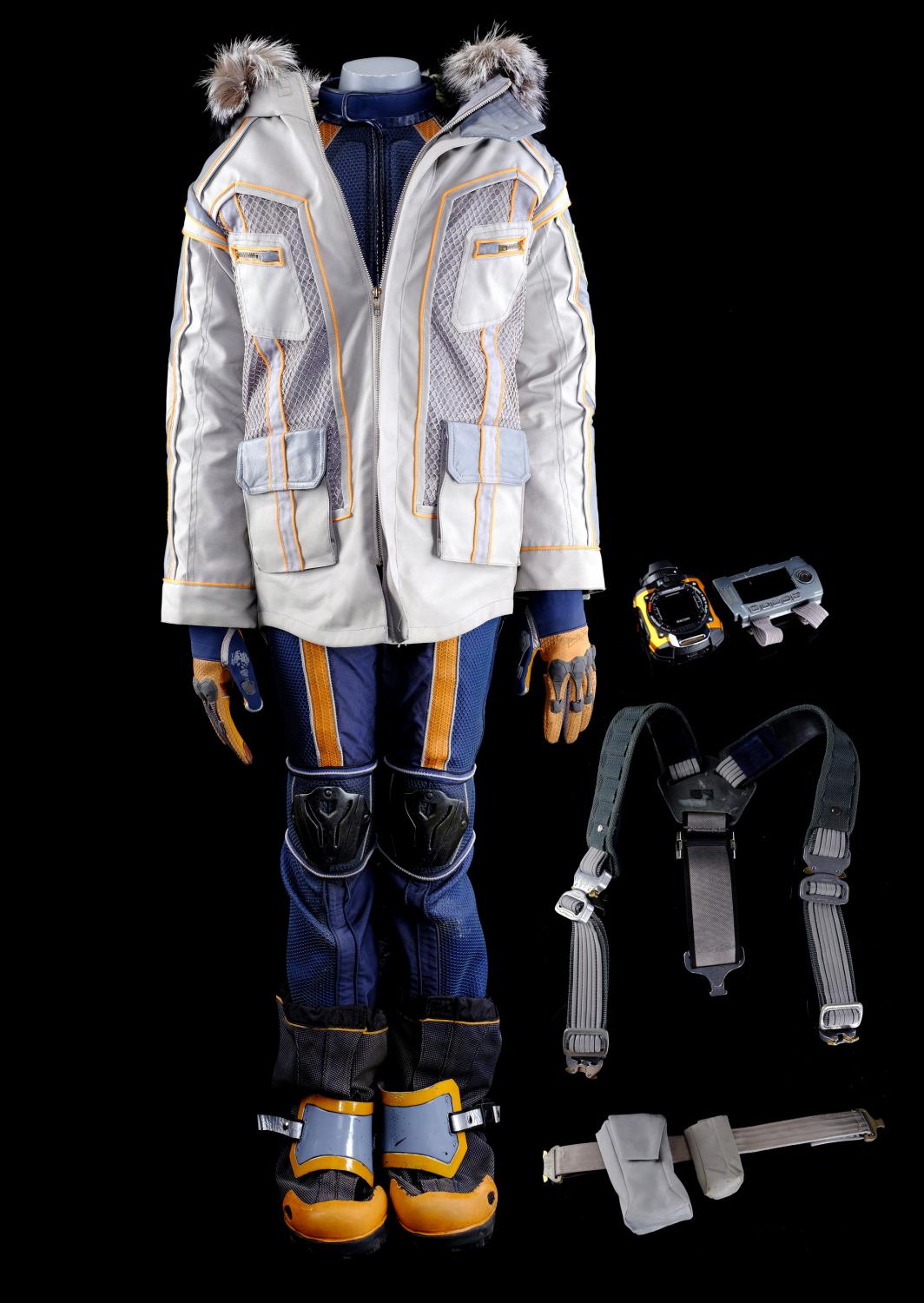 will-robinson-spacesuit-under-layers-with-boots-and-cold-weather-jacket-with-mission-24-patch-and-accessories